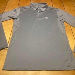 No Laying Up Long Sleeve Polo Performance Stretch Golf Small
